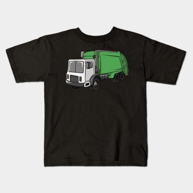 Garbage Truck Kids T-Shirt by fromherotozero